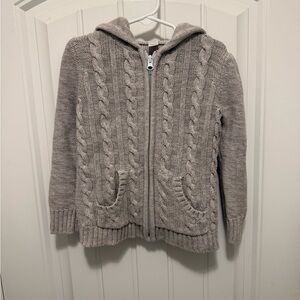 Old Navy Gray Cable Knit Sweater Jacket for Toddler